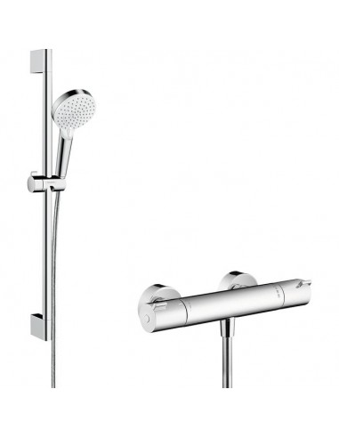 Ensemble de douche combi Crometta Vario Hansgrohe - 0,65 m Ecostat 1001 CL HANSGROHE SR402880RD Toutes les collections ici