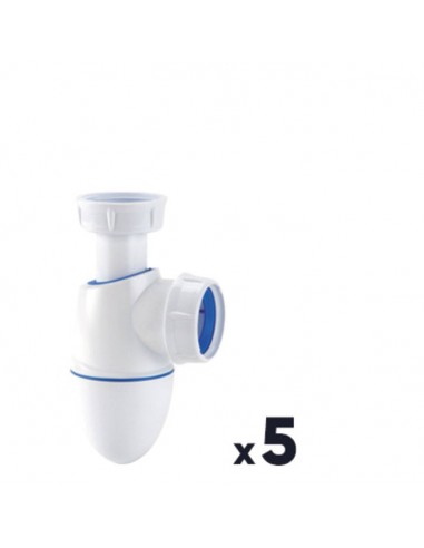 Lot de 5 siphons d'évier - 1"1/2 - Ø 40 mm - Easyphon NICOLL SR217880VEC Fin de série