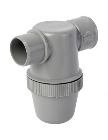 Siphon de parcours PVC gris horizontal - Mâle / femelle - Ø 40 mm - Nicoll NICOLL SR935040VEC pas cher chine